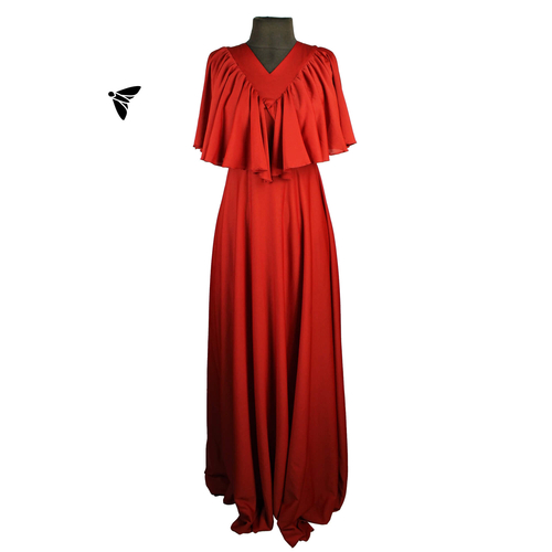 Vintage Abiye Elbise - Kanadı Vardır Kırmızıdır