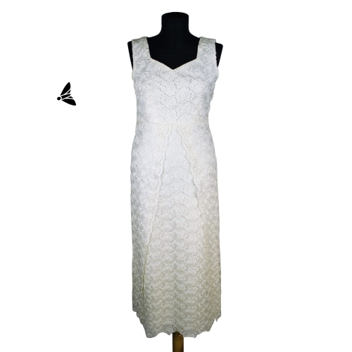 Vintage Elbise - Lüzumundan Fazla Beyaz
